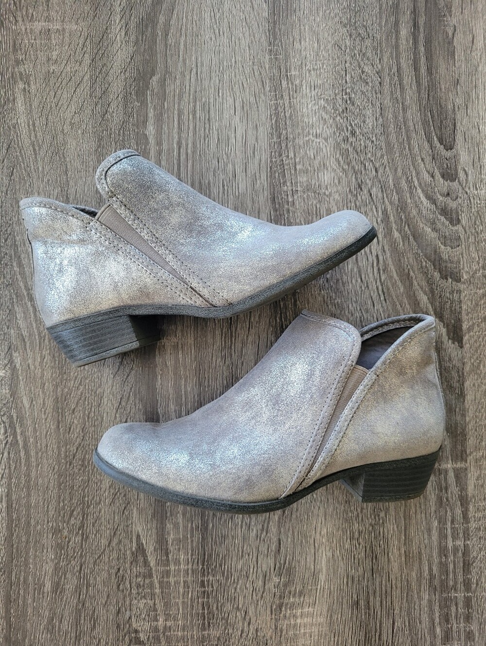 Metallic Ankle Booties